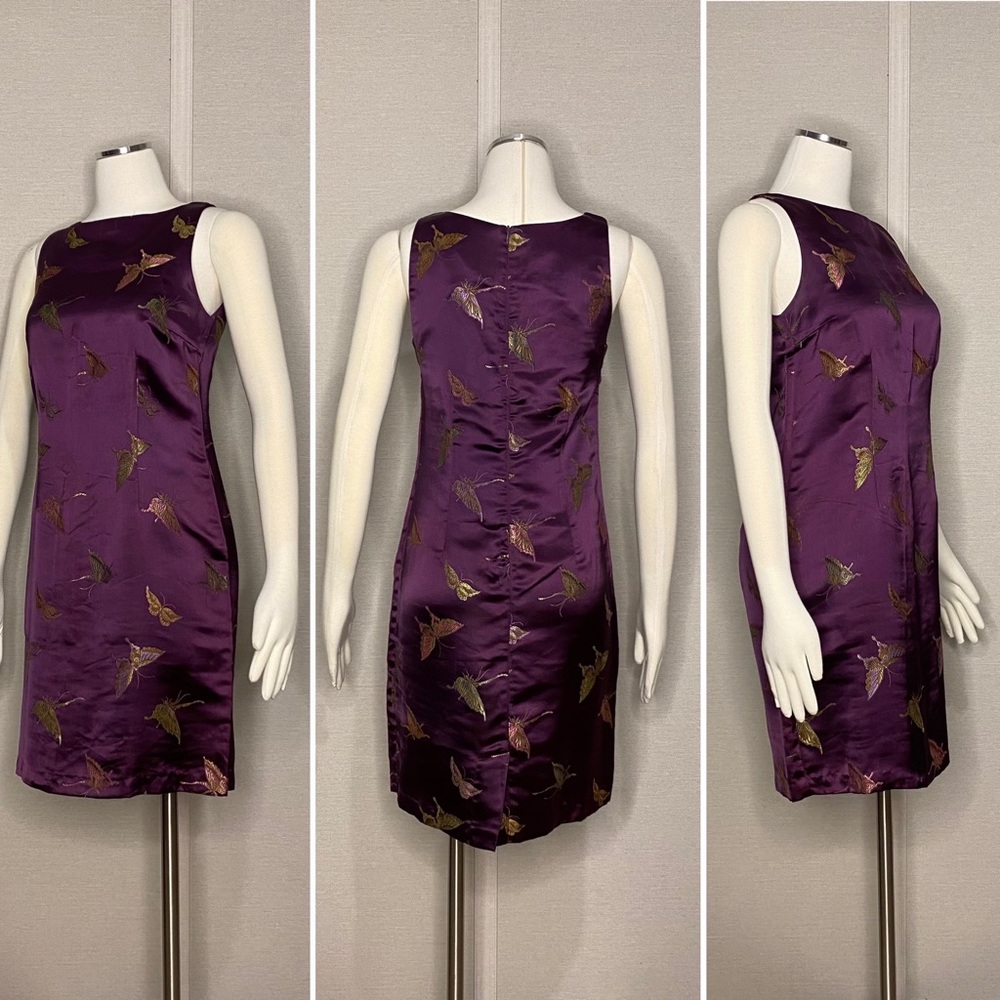 Vintage Pudding Shop by April Cornell purple mini dress - Picture 2 of 7